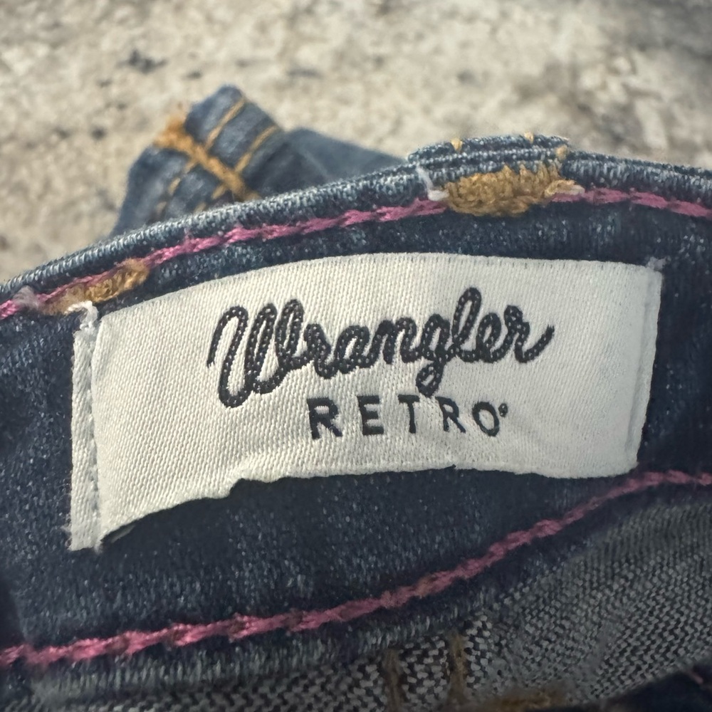Wrangler Women's retro Dark Blue Denim Jeans - Picture 3 of 4
